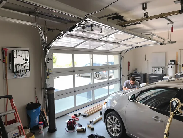 Garage door noise reduction service by Watertown Garage Door Repair in Watertown